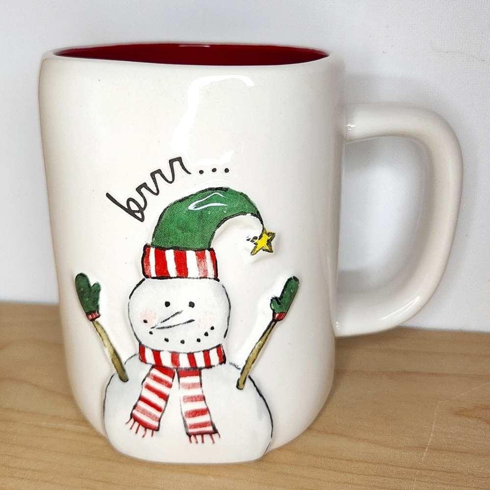 🆕️ Rae Dunn Brrr..... Snowman Mug with Red Interior Mug